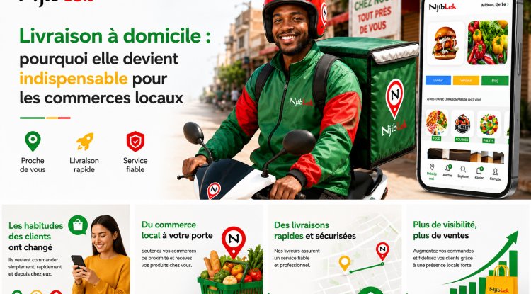 Livraison à domicile pour commerces locaux | Njiblek