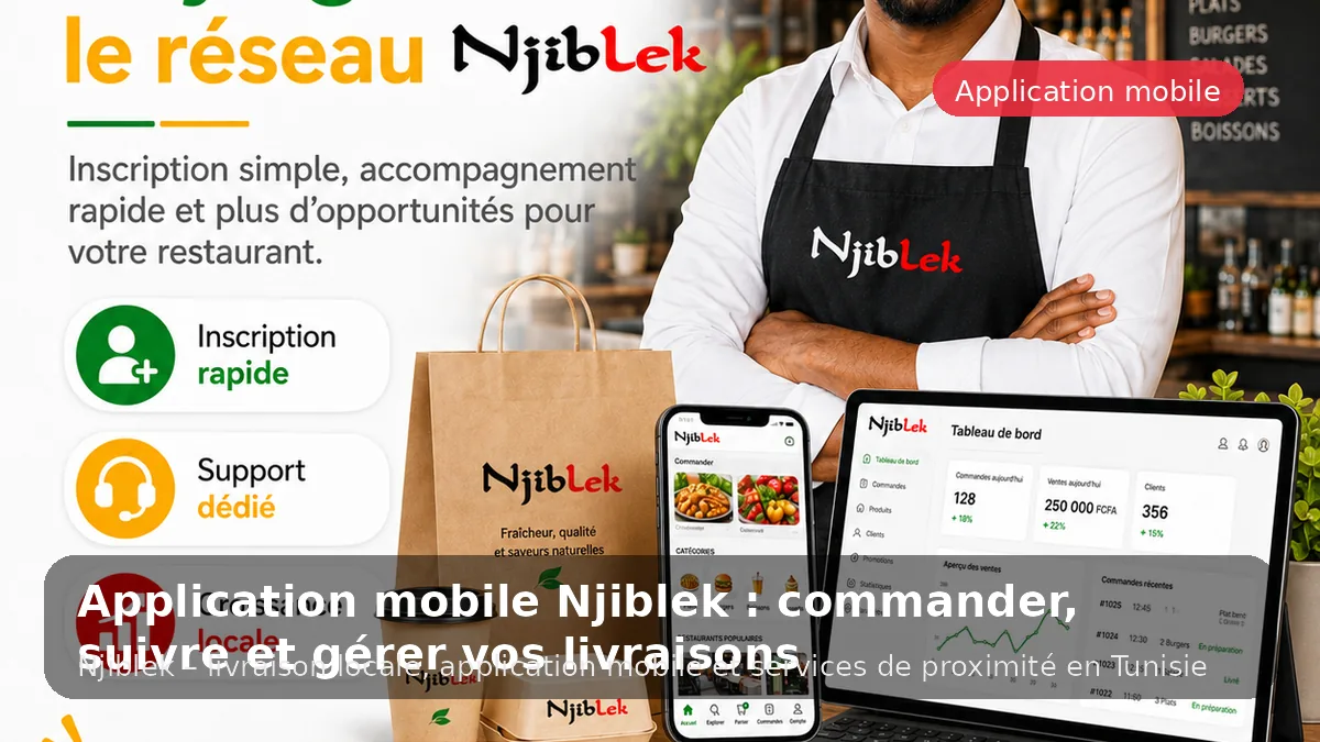 Application mobile Njiblek : commander, suivre et gérer vos livraisons | Application Njiblek - service local Njiblek