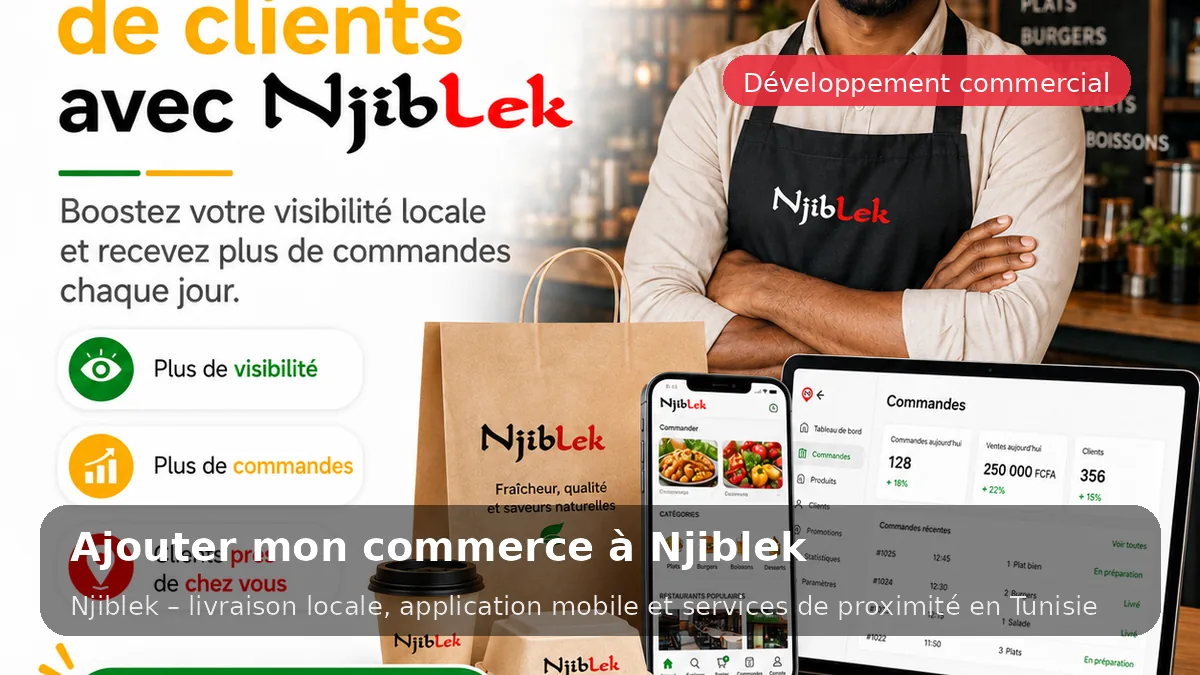 Commerce partenaire Njiblek | Vente locale et livraison à domicile - service local Njiblek