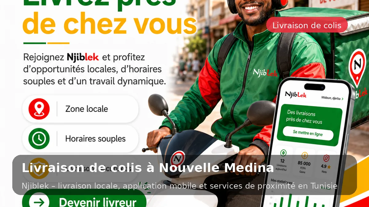 Courses & colis à Nouvelle Medina avec Njiblek - service local Njiblek
