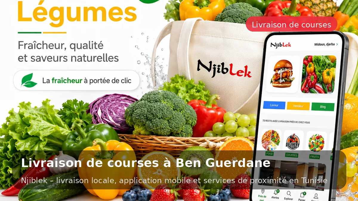 Courses du marché à Ben Guerdane avec Njiblek - service local Njiblek