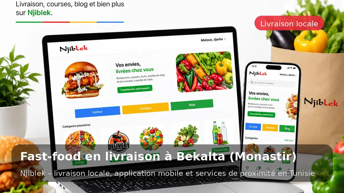 Fast-food à Bekalta avec Njiblek - service local Njiblek