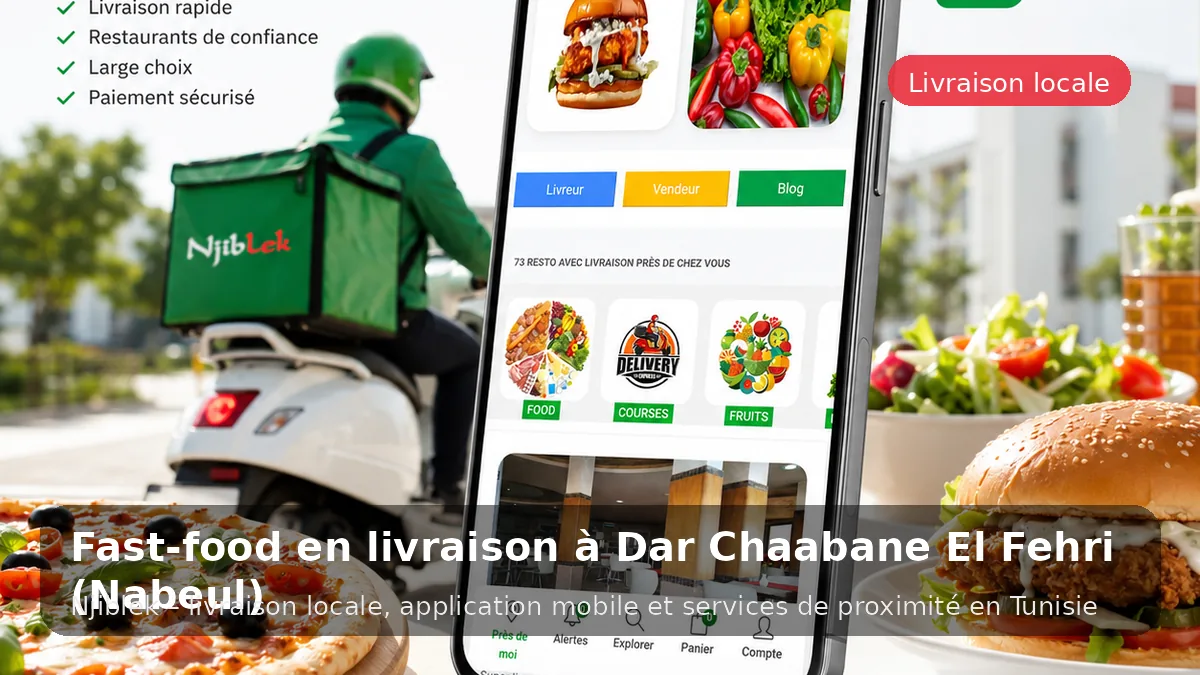Fast-food à Dar Chaabane El Fehri avec Njiblek - service local Njiblek