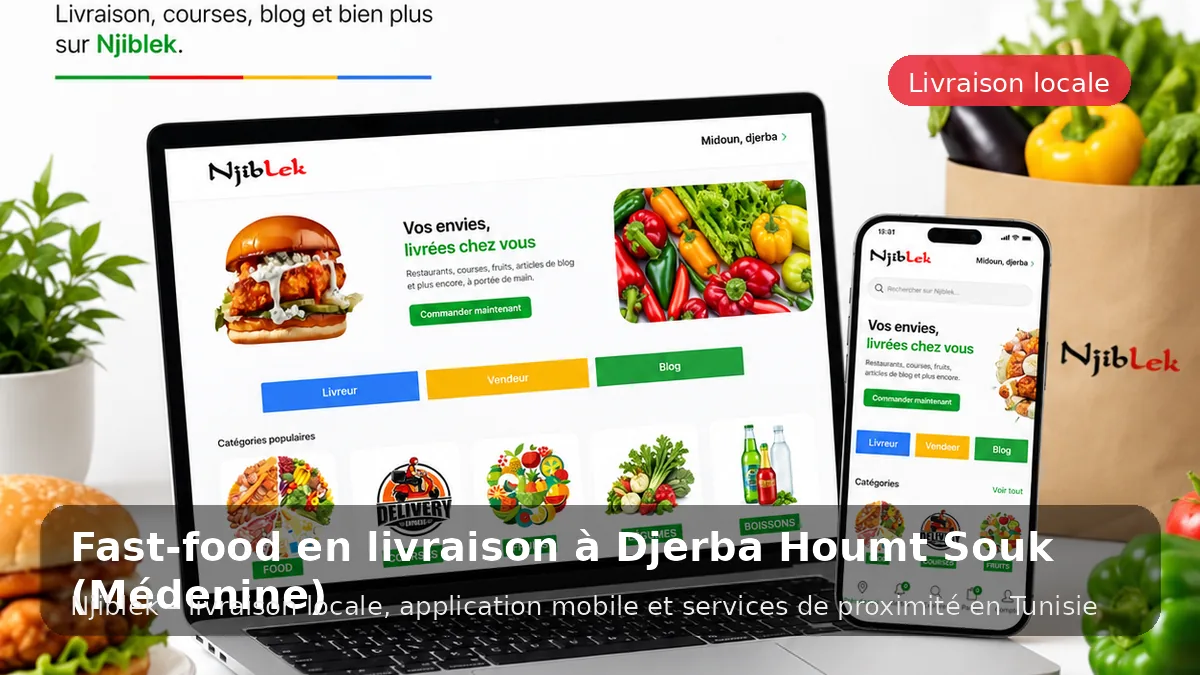 Fast-food à Djerba Houmt Souk avec Njiblek - service local Njiblek