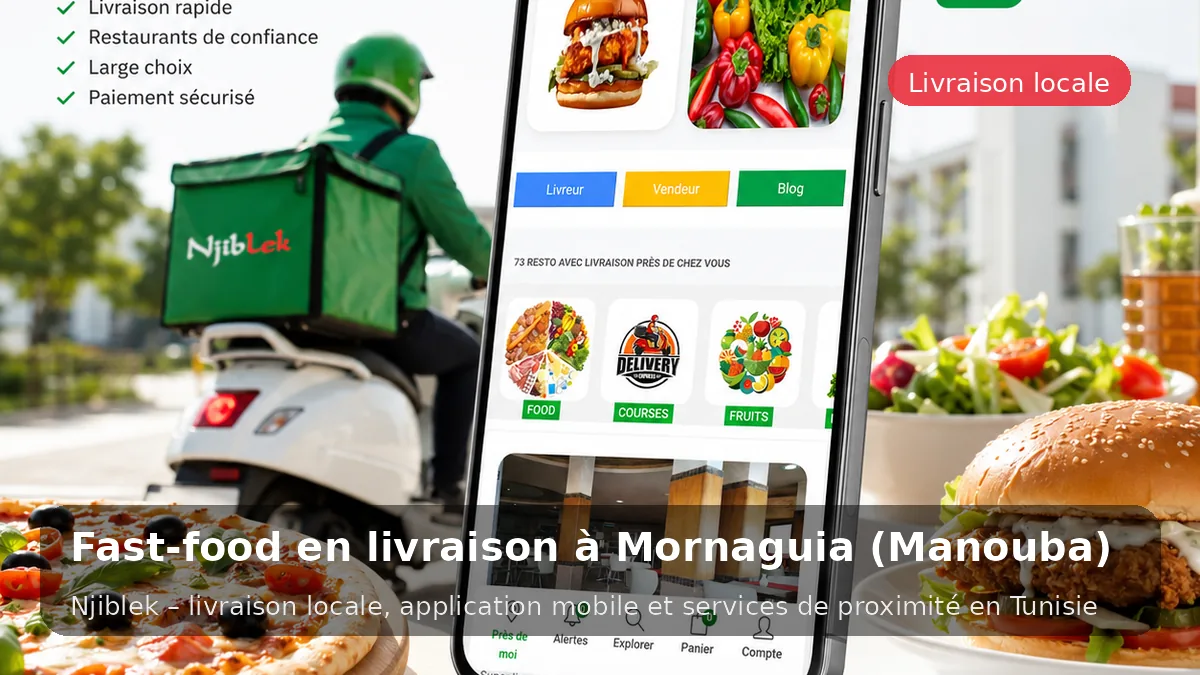 Fast-food à Mornaguia avec Njiblek - service local Njiblek