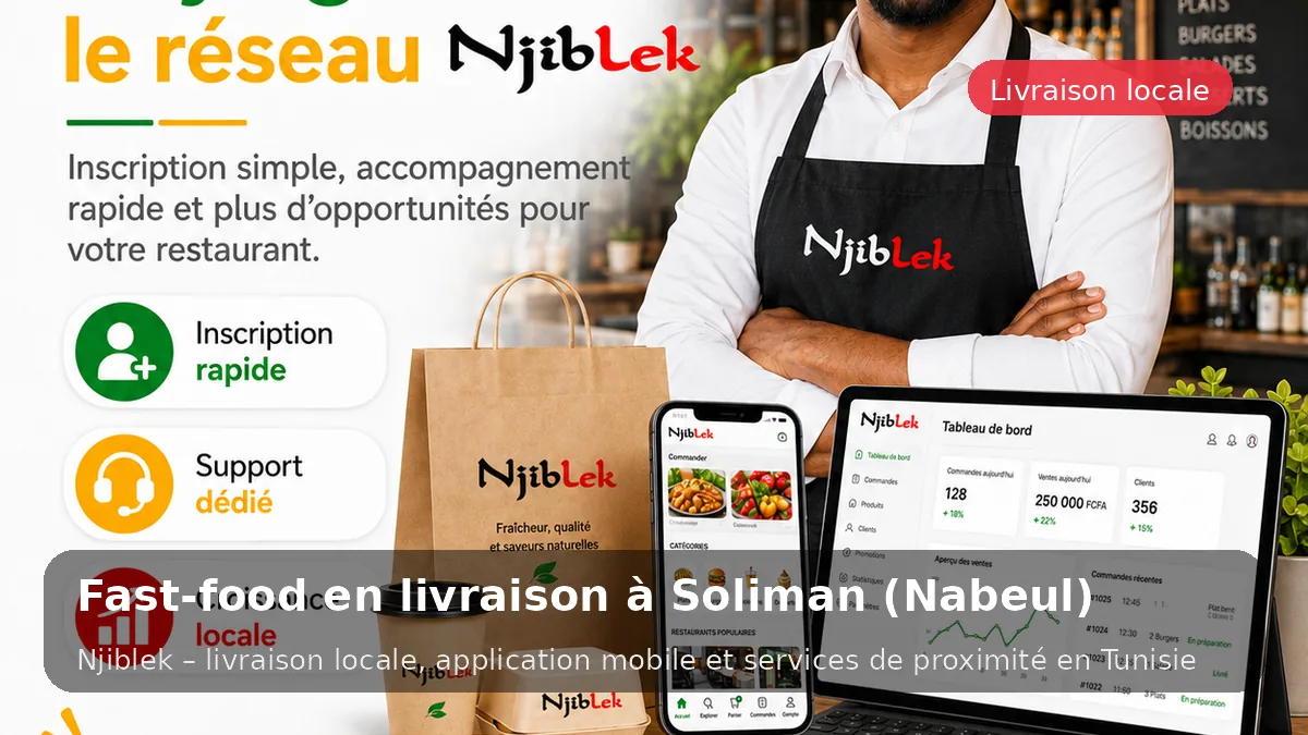 Fast-food à Soliman avec Njiblek - service local Njiblek