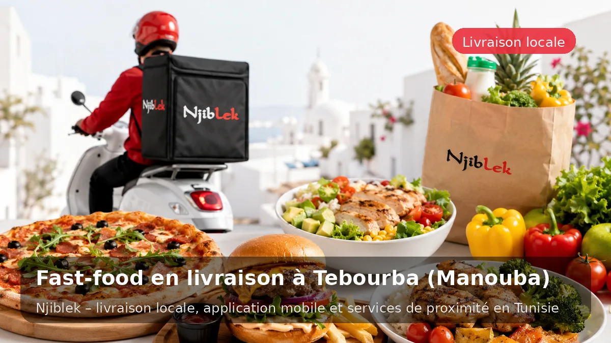 Fast-food à Tebourba avec Njiblek - service local Njiblek