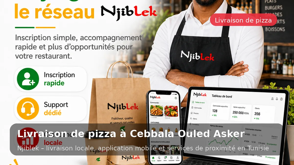 Pizza à Cebbala Ouled Asker avec Njiblek - service local Njiblek