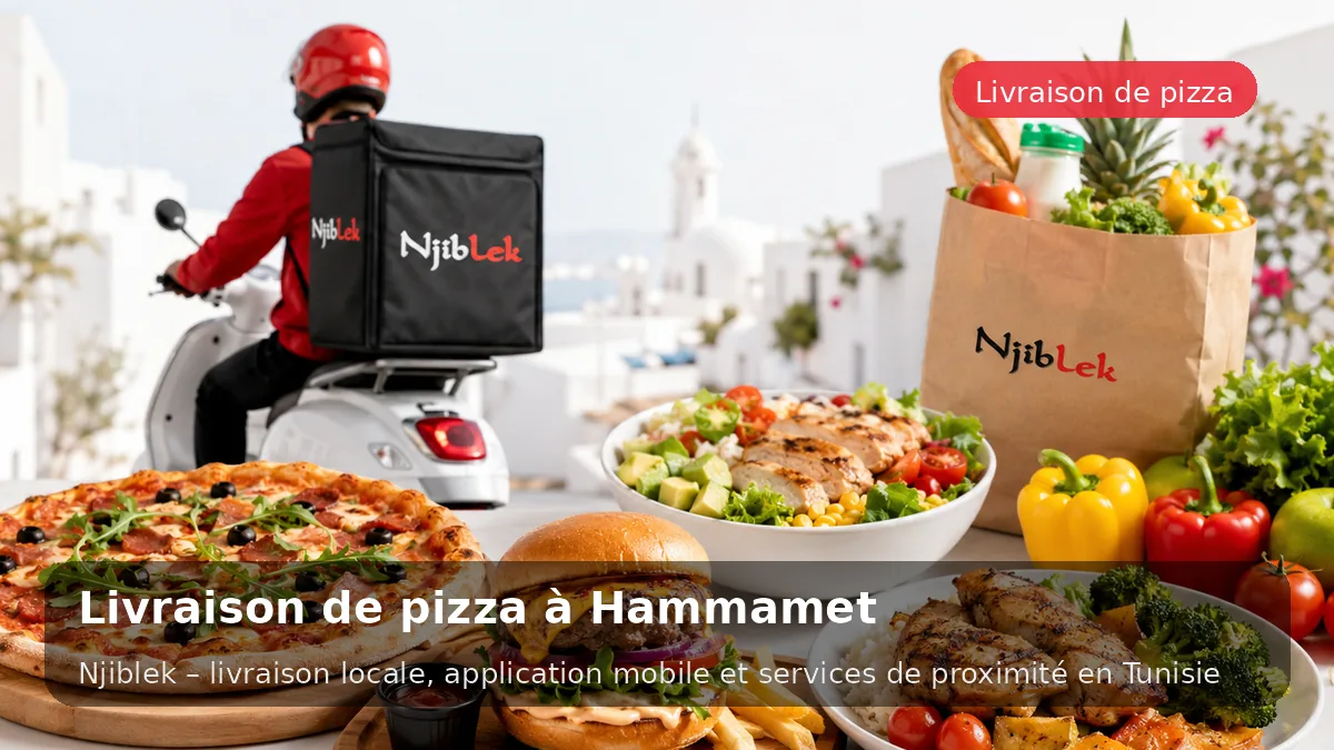 Pizza à Hammamet avec Njiblek - service local Njiblek