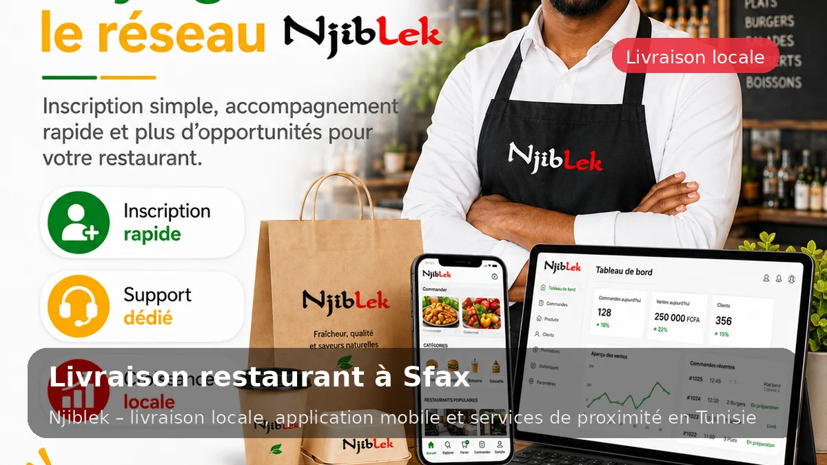 Restaurants à Sfax avec Njiblek - service local Njiblek