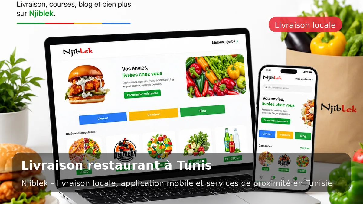 Restaurants à Tunis avec Njiblek - service local Njiblek