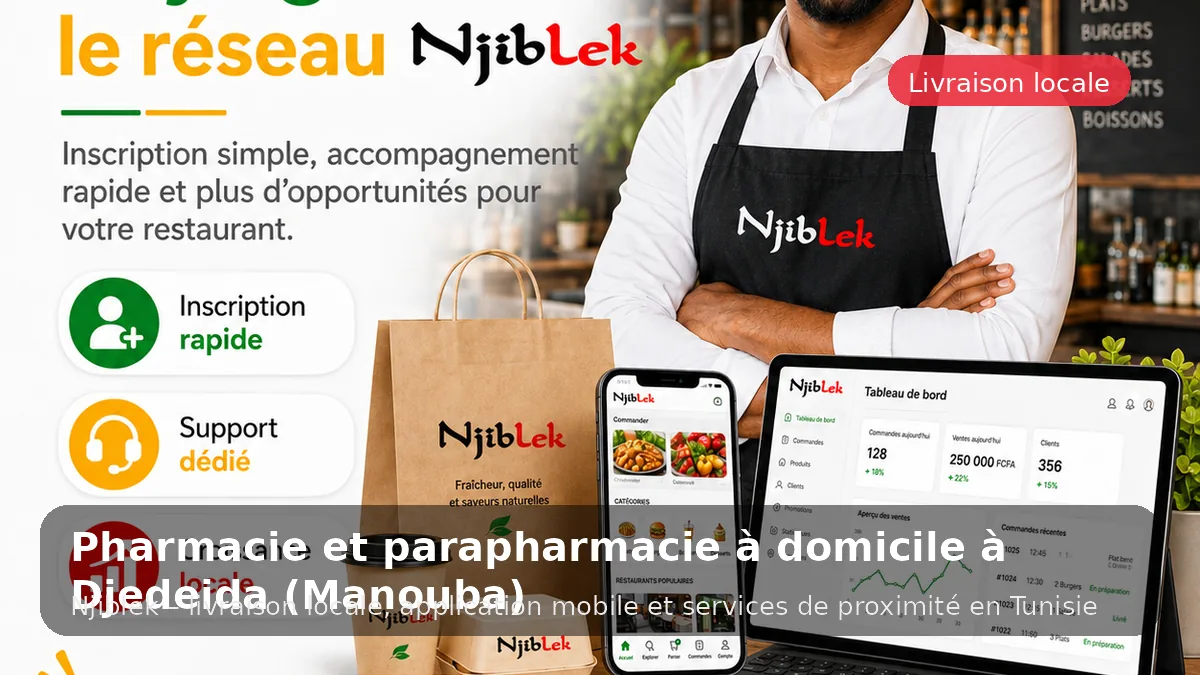 Pharmacie à Djedeida avec Njiblek - service local Njiblek