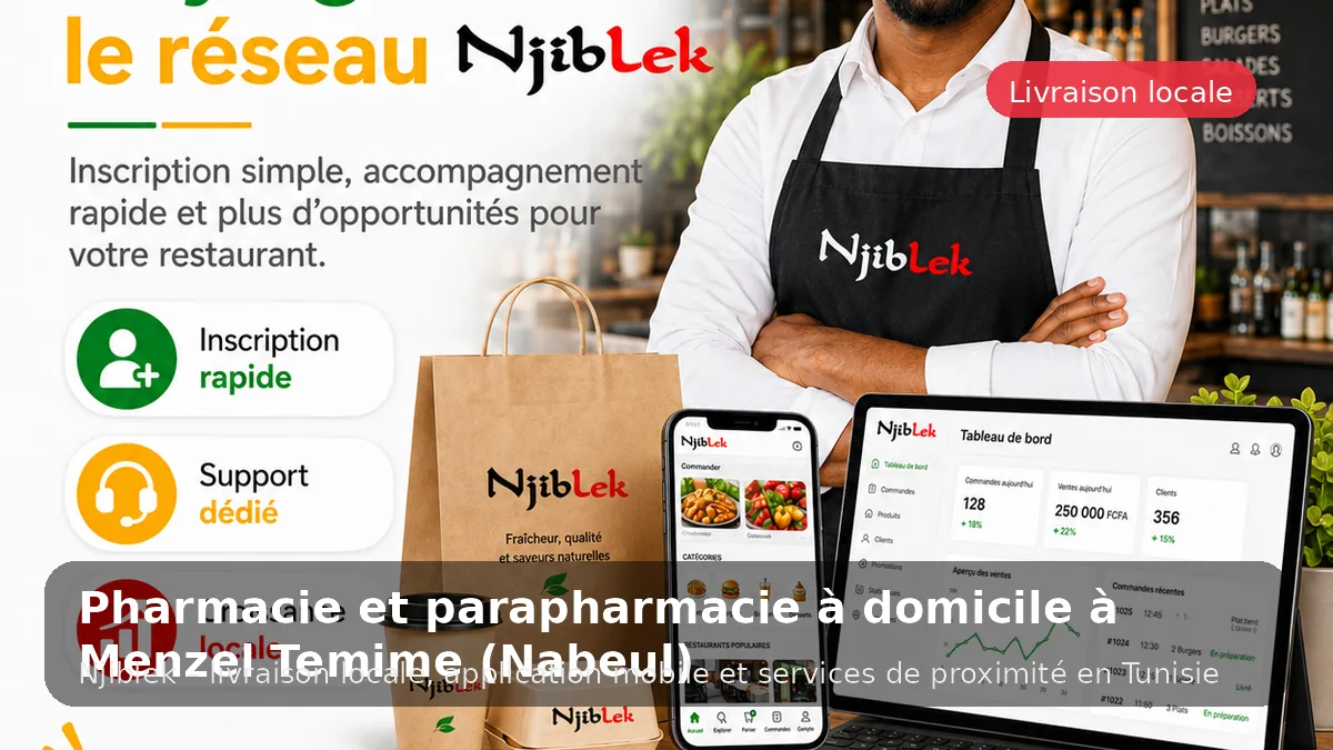 Pharmacie à Menzel Temime avec Njiblek - service local Njiblek