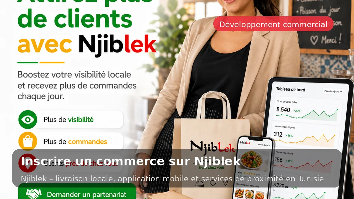 Commerce partenaire Njiblek | Vente locale et livraison à domicile - service local Njiblek