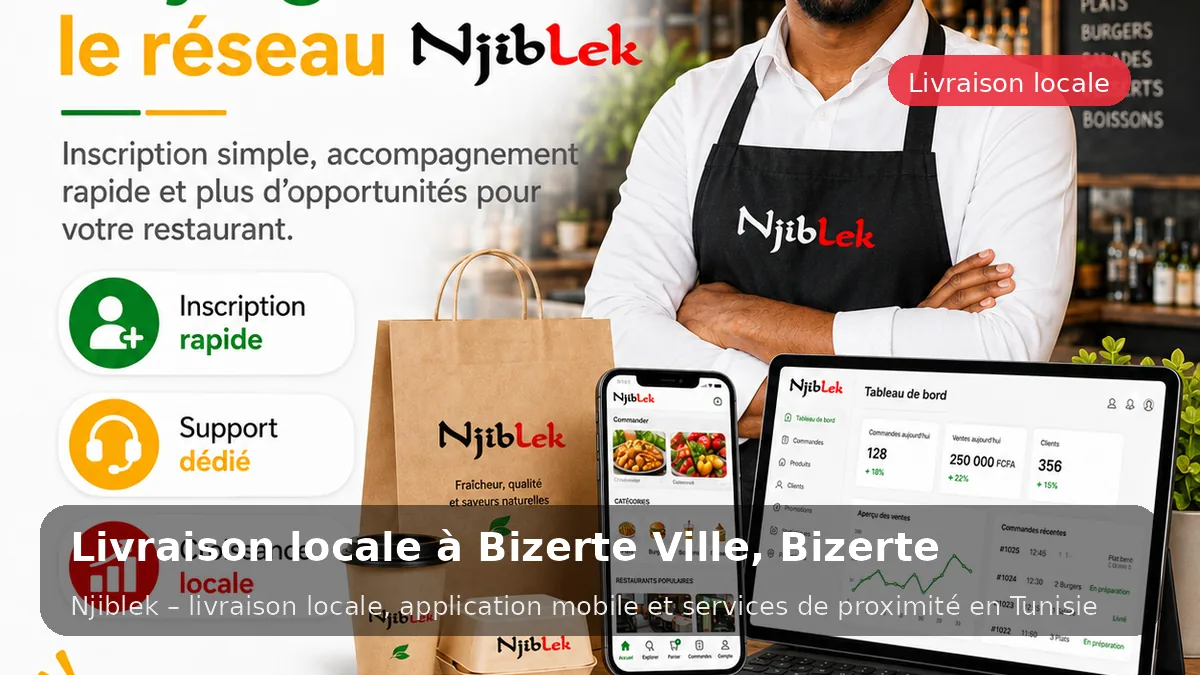 Njiblek à Bizerte | Livraison locale et commerces proches - service local Njiblek