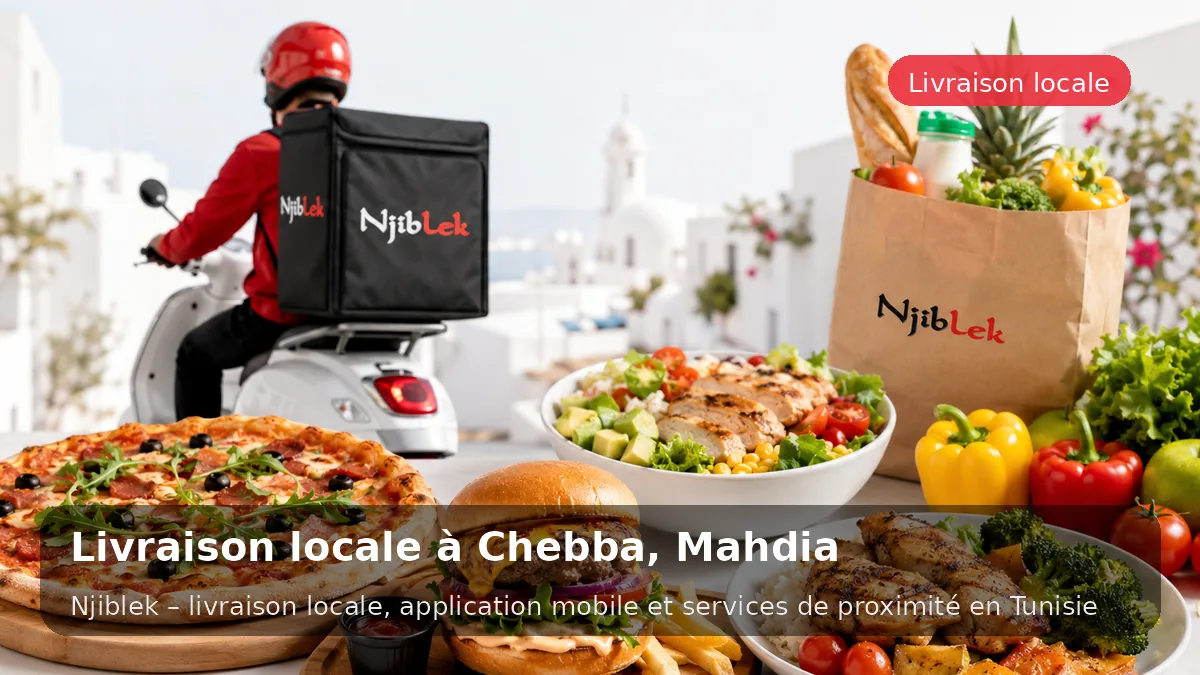 Njiblek à Mahdia | Livraison locale et commerces proches - service local Njiblek