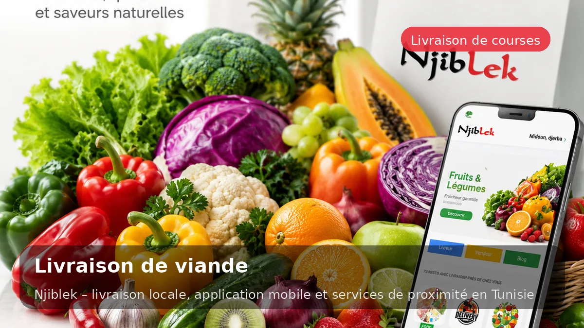 Livraison de viande - service local Njiblek