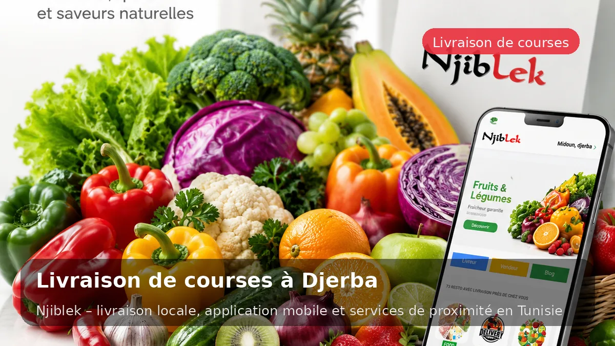Courses du marché à Djerba avec Njiblek - service local Njiblek