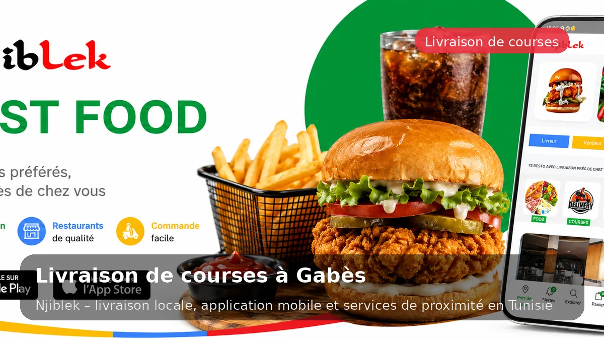 Courses du marché à Gabes avec Njiblek - service local Njiblek