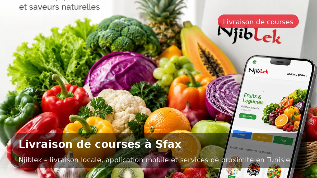 Courses du marché à Sfax avec Njiblek - service local Njiblek