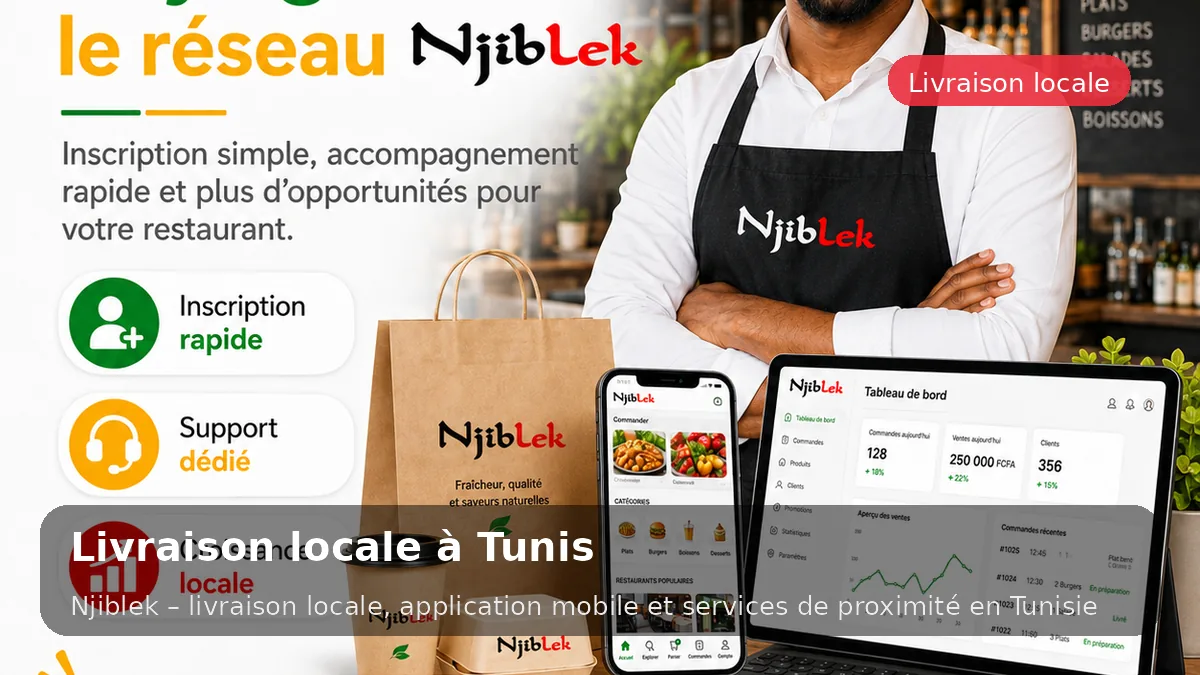 Njiblek à Tunis | Livraison locale et commerces proches - service local Njiblek