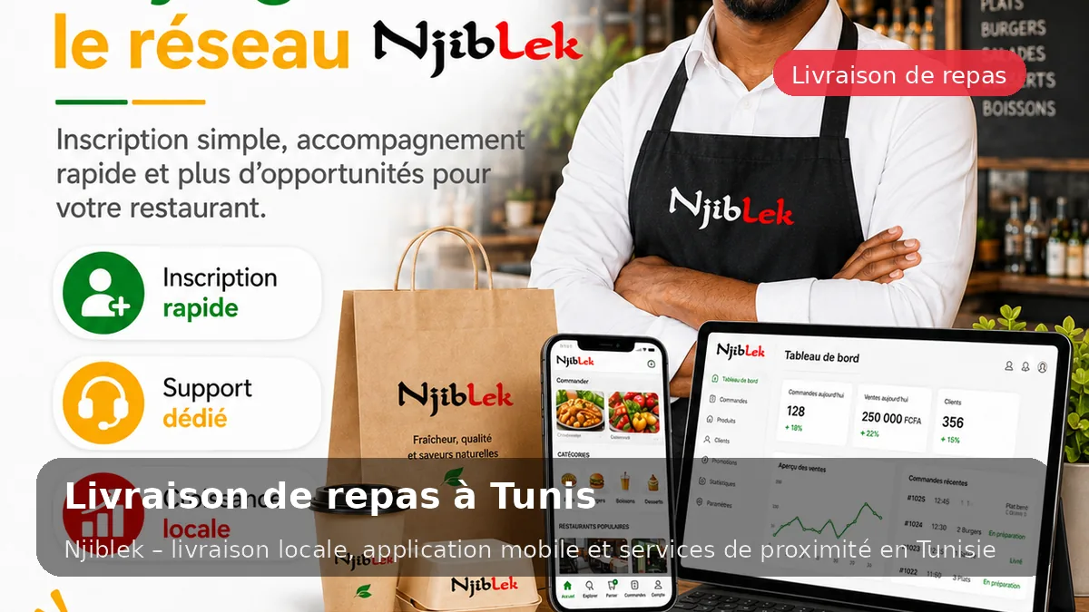 Restaurants à Tunis avec Njiblek - service local Njiblek