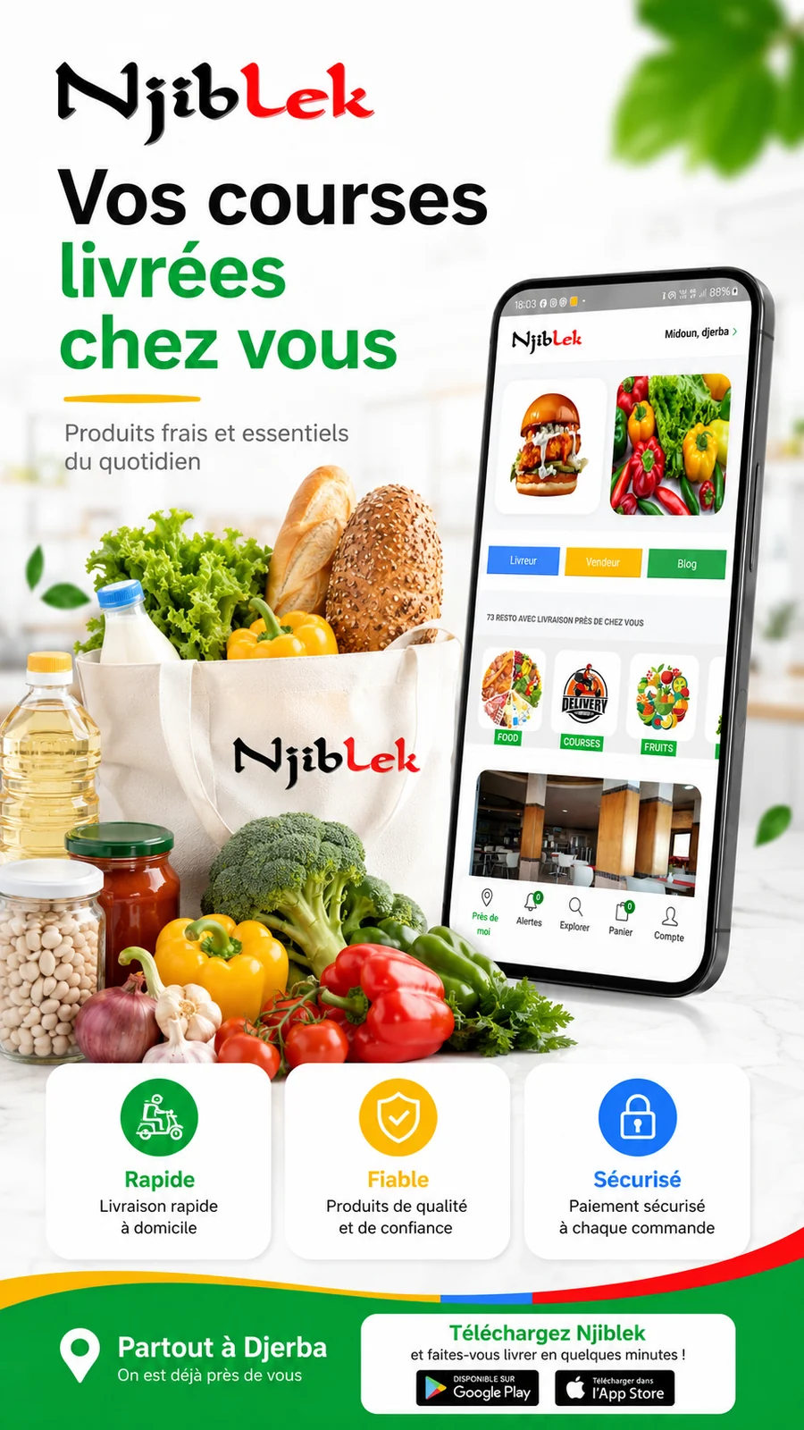 Livraison de viande et produits frais avec Njiblek