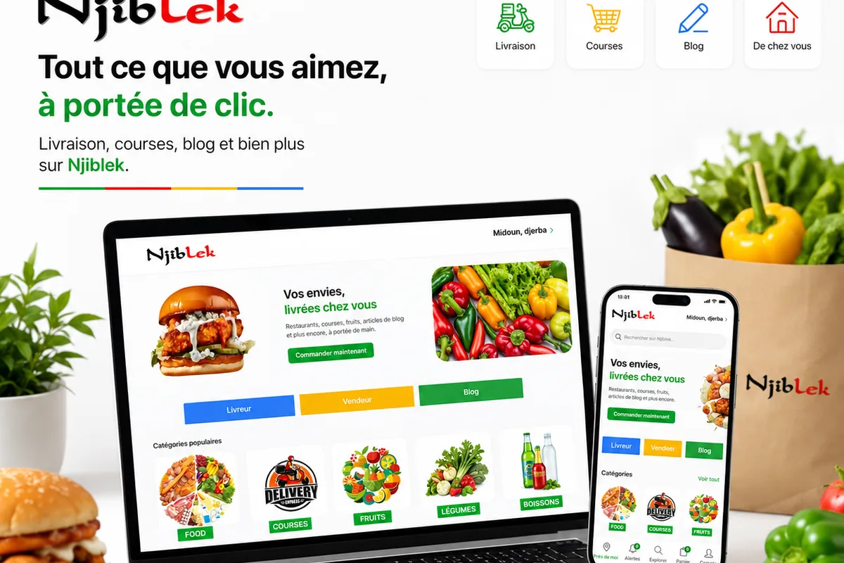 Services Njiblek — Vos repas préférés, livrés chez vous avec Njiblek